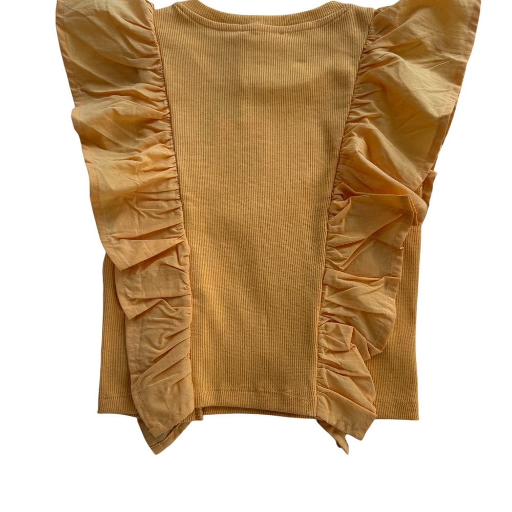Kids Ruffled Orange Top - Picture 6 of 9